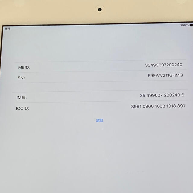 iPad mini4  ゴールドタブレット