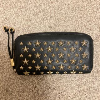 ジミーチュウ(JIMMY CHOO)のクロエ♡様専用【中古】ジミーチュウ長財布 ラウンドファスナー　ブラック(財布)