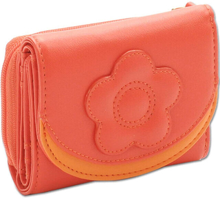 マリークワント(MARY QUANT)のマリークワント　三つ折り財布(オレンジ)(財布)