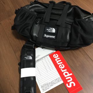 Supreme North Face Leather Waist Bag 黒