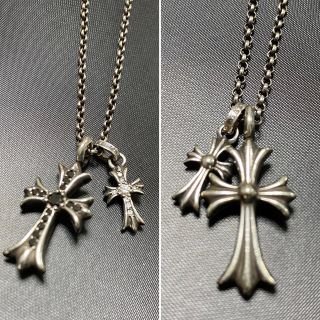 クロムハーツ(Chrome Hearts)のクロムハーツ シルバー925 ネックレス ブラックダイヤ(ネックレス)