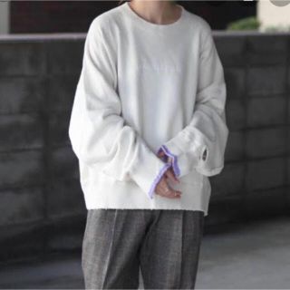 サンシー(SUNSEA)のstein OVERSIZED REBUILD SWEAT LS White(スウェット)