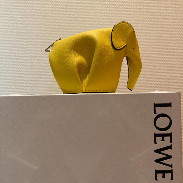 ロエベ LOEWE ELEPHANT エレファント　コインケース　黄色　イエロー