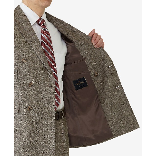 新品 BROOKS BROTHERS ブルックスブラザーズ 絹・麻・綿混スーツ 新品 BROOKS BROTHERS ブルックスブラザーズ 絹・麻・綿混スーツ