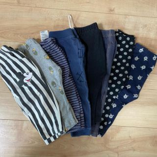 ユニクロ(UNIQLO)のキッズボトムス８本セット！70〜80(Ｔシャツ)