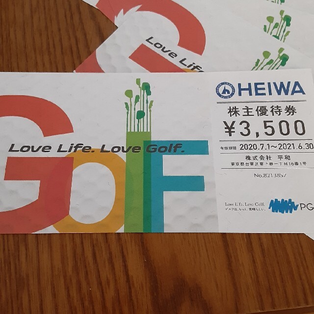 HEIWA 平和 PGMゴルフ 株主優待 3500×8 2019.6.30