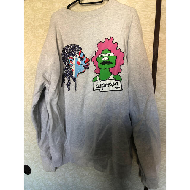 Supreme 17AW Gonz Heads Crewneck グレー