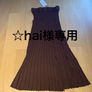 ザラ(ZARA)の【新品未使用】ZARA  ニットスカート(ロングスカート)