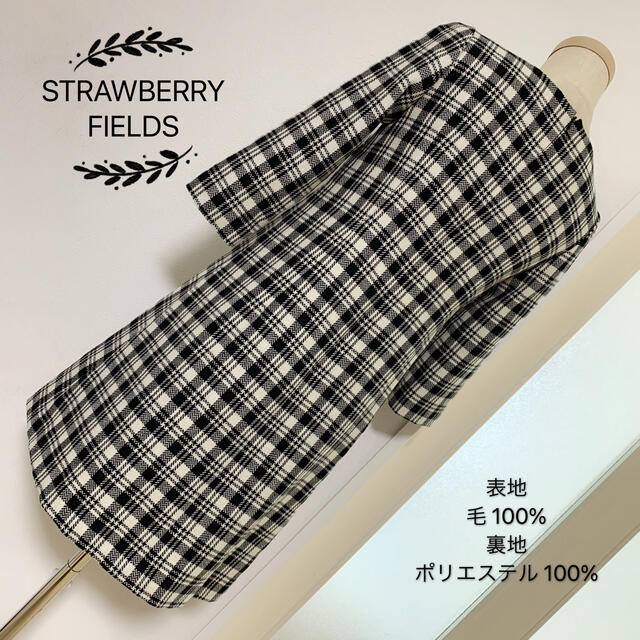 STRAWBERRY-FIELDS(ストロベリーフィールズ)のSTRAWBERRY-FIELDS ウール素材 ワンピース チェック柄 レディースのワンピース(ひざ丈ワンピース)の商品写真