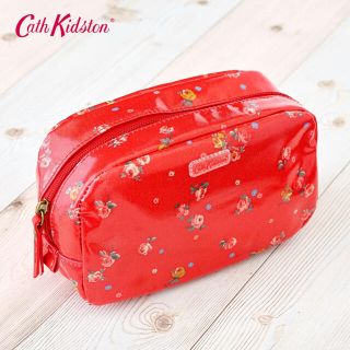 キャスキッドソン(Cath Kidston)の【新品】キャスキッドソン　ポーチ  赤　花柄(ポーチ)