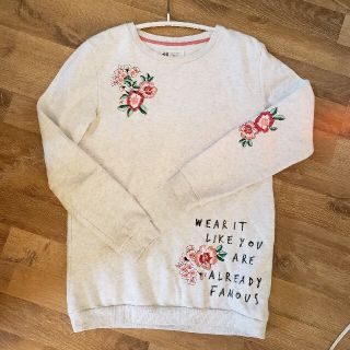 エイチアンドエム(H&M)のH&M　ｶﾞｰﾙｽﾞ裏起毛トレーナー　146/152サイズ(Tシャツ/カットソー)