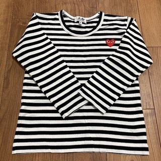 コムデギャルソン(COMME des GARCONS)の値下げ★コム・デ・ギャルソン キッズ  長袖Ｔシャツ ボーダー サイズ6(Tシャツ/カットソー)