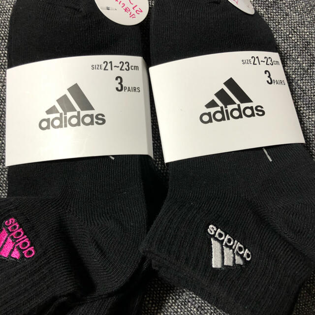 adidas(アディダス)のadidasソックス3足✖︎2 レディースのレッグウェア(ソックス)の商品写真