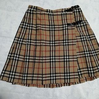 バーバリー(BURBERRY)のBURBERRY　プリーツスカート　ベージュ(ミニスカート)