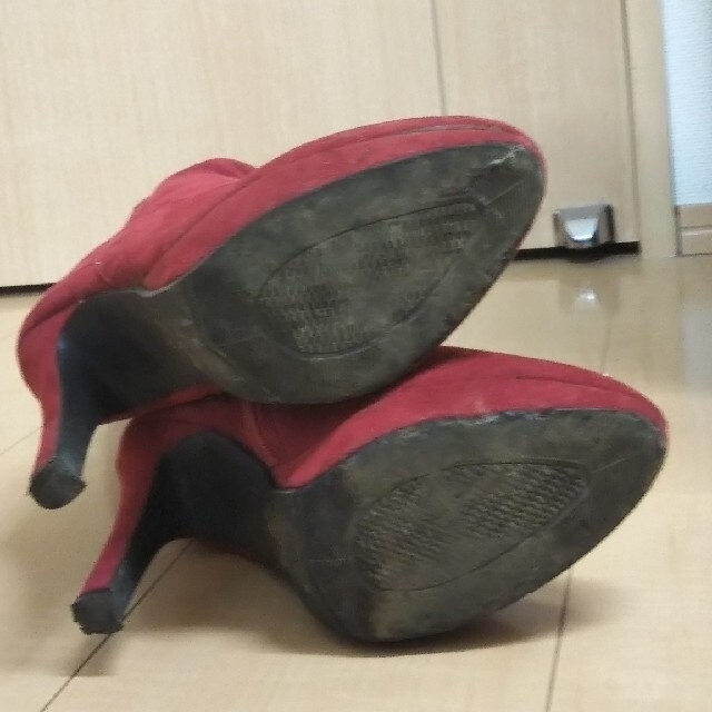 ニーハイブーツ 赤系 レディースの靴/シューズ(ブーツ)の商品写真