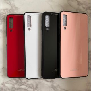 ギャラクシー(Galaxy)のシンプル耐衝撃背面9Hガラスケース　GalaxyA7 楽天モバイル(Androidケース)