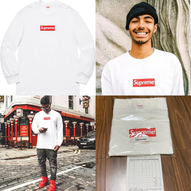 トップスXL Box Logo L/S Tee supreme ボックスロゴ