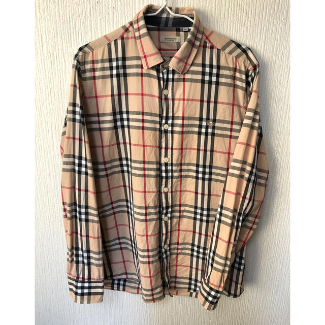 BURBERRY(バーバリー)の【Burberry】ノバチェック柄　長袖シャツ　XLサイズ　ベージュ メンズのトップス(シャツ)の商品写真