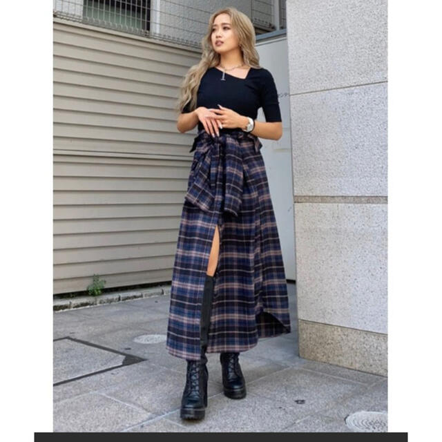 EGOIST チェック巻きスカート レディースのスカート(ロングスカート)の商品写真