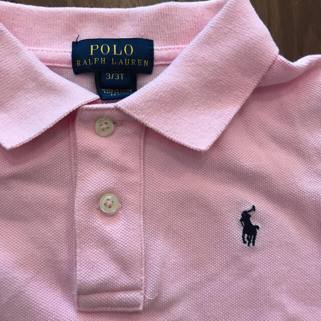 POLO RALPH LAUREN(ポロラルフローレン)のラルフローレン　ポロシャツ　ピンク　3t キッズ/ベビー/マタニティのキッズ服女の子用(90cm~)(Tシャツ/カットソー)の商品写真