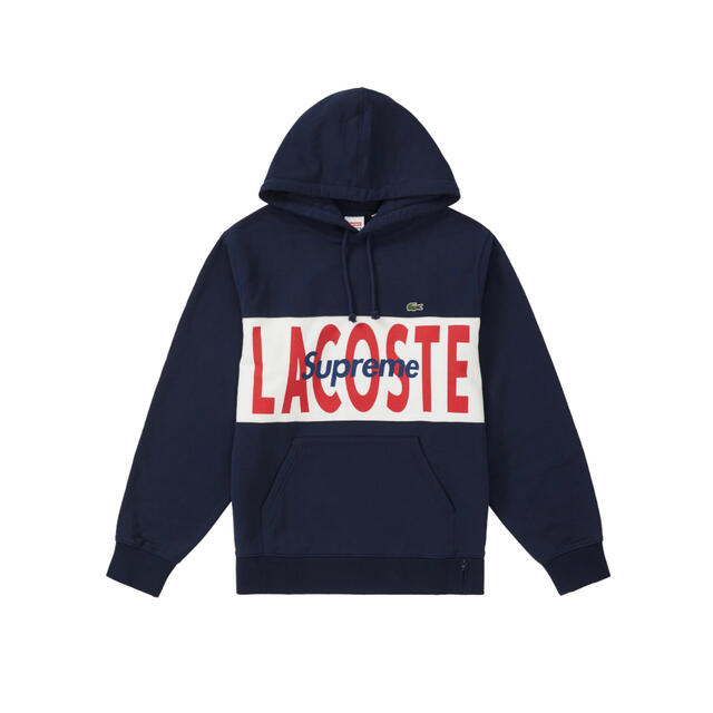 L Supreme LACOSTE Hooded Sweatshirt navy