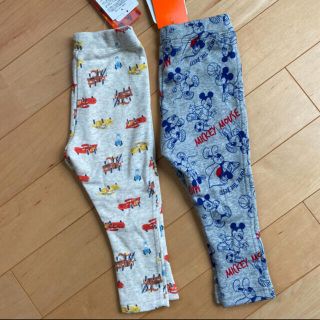 ディズニー(Disney)の新品 ディズニー ミッキー カーズ 裏起毛 ウラモコ パンツ レギンス 80(パンツ)