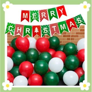 風船 バルーン クリスマスの飾りガーランド(ウェルカムボード)