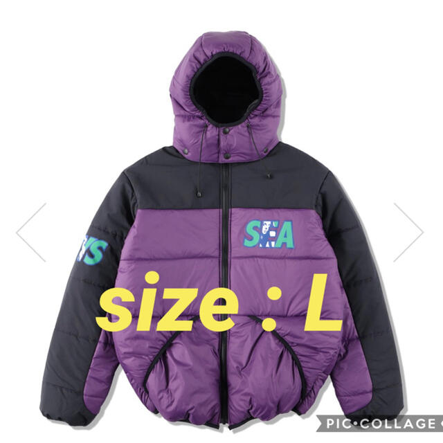 HYSTERIC GLAMOUR(ヒステリックグラマー)のHYS X WDS PRIMALOFT HOODIE / PURPLE メンズのジャケット/アウター(ダウンジャケット)の商品写真