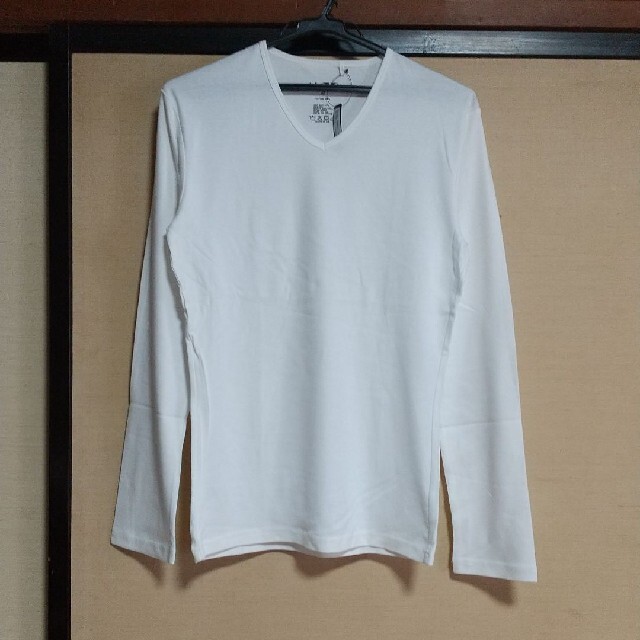 d-fy 60/1シルケット加工 VT 白(L) メンズのトップス(Tシャツ/カットソー(七分/長袖))の商品写真