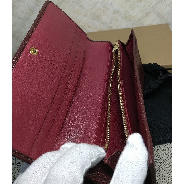 LOEWE(ロエベ)のLOEWE本革製外小銭入長財布ワイン×ワインレッド19.0×9.5×2.0cm メンズのファッション小物(長財布)の商品写真