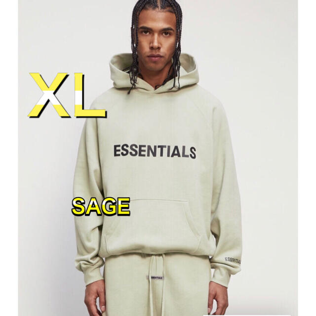 FOG Essentials エッセンシャルズパーカー SAGE グリーンXL www ...