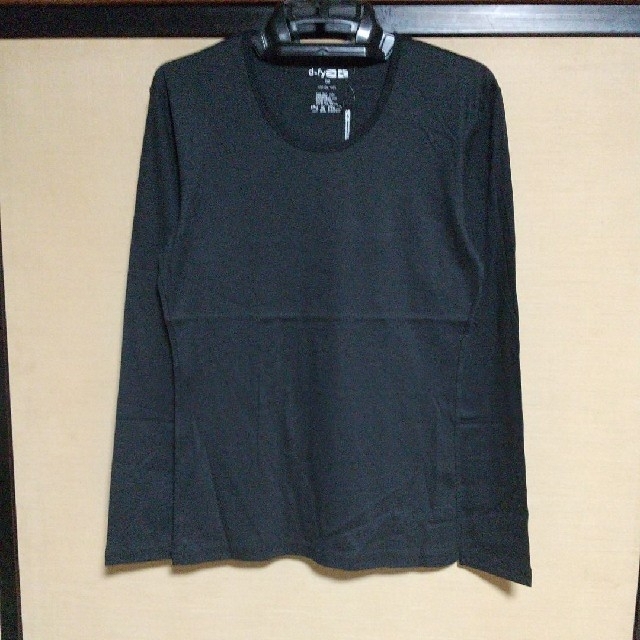 d-fy 60/1シルケット加工 クルーロンT 黒(M) メンズのトップス(Tシャツ/カットソー(七分/長袖))の商品写真