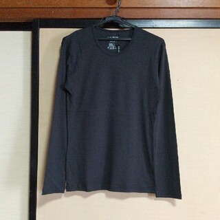 d-fy 60/1シルケット加工 クルーロンT 黒(L)(Tシャツ/カットソー(七分/長袖))