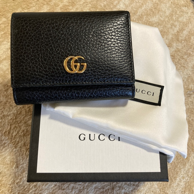 GUCCI プチ マーモント レザー 三つ折りウォレット