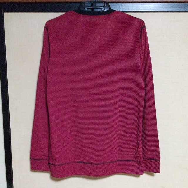 d-fy 40/1インターロック ボーダーUT RED×黒(L) メンズのトップス(Tシャツ/カットソー(七分/長袖))の商品写真