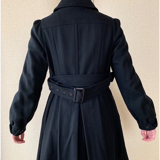 w closet(ダブルクローゼット)の未使用【w closet】ロングコート　アウター　ブラック レディースのジャケット/アウター(ロングコート)の商品写真