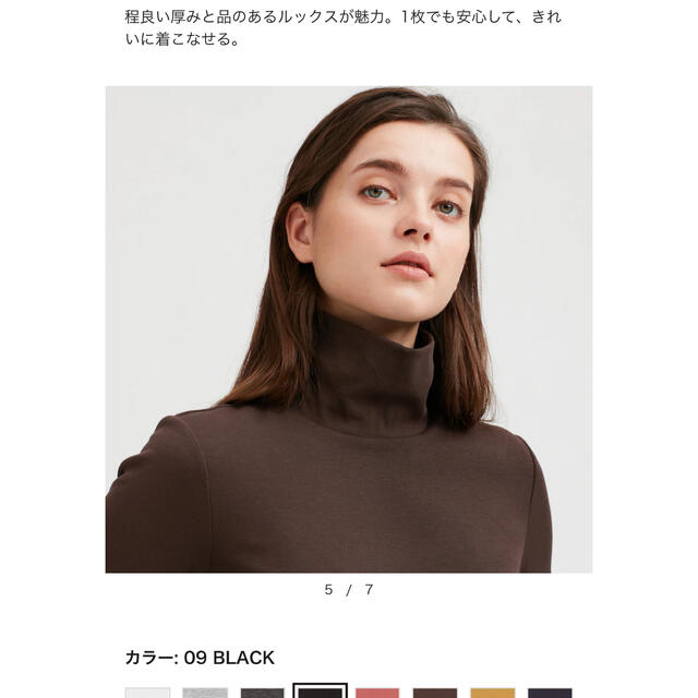 UNIQLO(ユニクロ)のUNIQLO タートルネック トップス レディース レディースのトップス(カットソー(長袖/七分))の商品写真