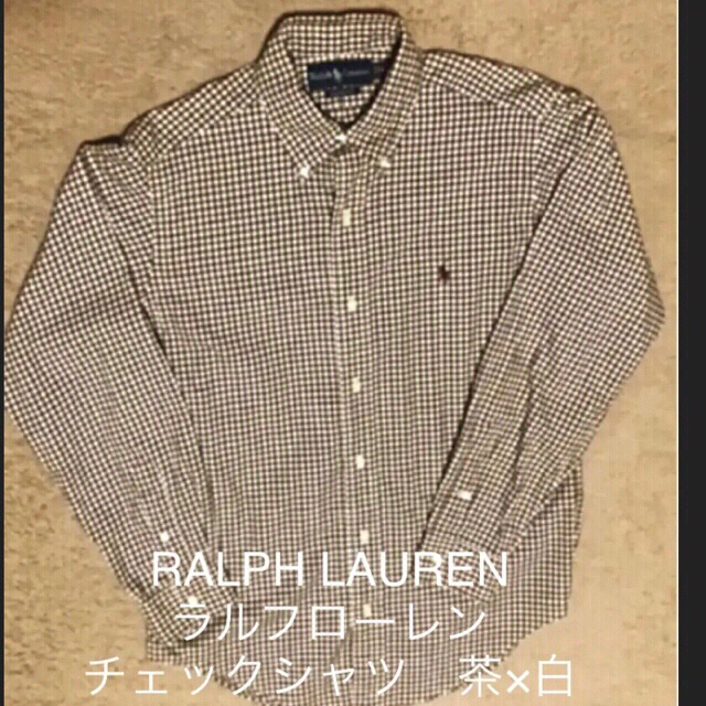 Ralph Lauren(ラルフローレン)の RALPH LAUREN ラルフローレンチェックBDシャツ　茶×白 メンズのトップス(シャツ)の商品写真