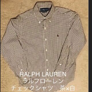 ラルフローレン(Ralph Lauren)の RALPH LAUREN ラルフローレンチェックBDシャツ　茶×白(シャツ)