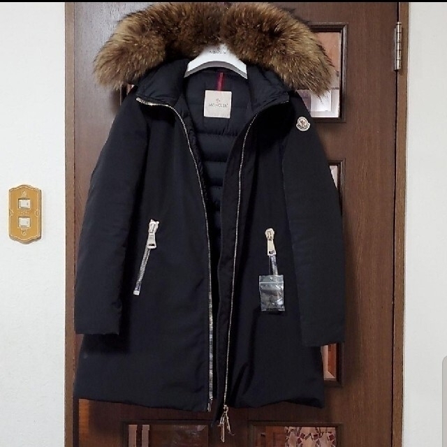 MONCLER - 稀少 MONCLER ディミトラ ファー付きロングダウン 黒 MONCLER - 稀少 MONCLER ディミトラ ファー付きロングダウン 黒
