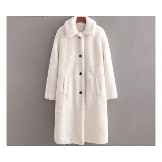 ザラ(ZARA)の🍁秋冬新作☃️2780◆white ボア ロングコート(ロングコート)