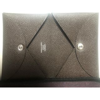 エルメス(Hermes)のエルメス　カードケース  《カルヴィ》グリアスファルト(名刺入れ/定期入れ)