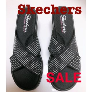 スケッチャーズ(SKECHERS)の(最終値下げ)スケッチァーズ　サンダル　ブラック　新品同様　(サンダル)