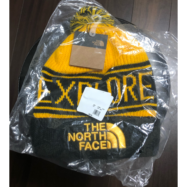 THE NORTH FACE(ザノースフェイス)のTHE NORTH FACE ノースフェイス ビーニー ニット帽 黄×黒 メンズの帽子(ニット帽/ビーニー)の商品写真