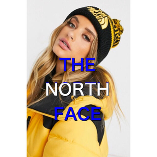 ザノースフェイス(THE NORTH FACE)のTHE NORTH FACE ノースフェイス ビーニー ニット帽 黄×黒(ニット帽/ビーニー)
