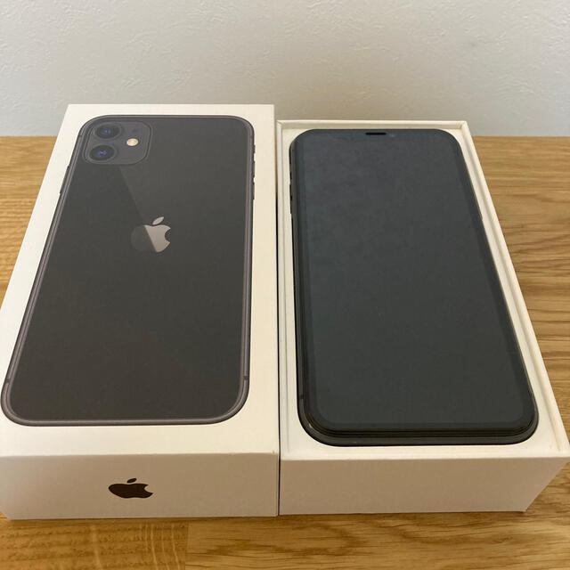 【Apple】iPhone11 ブラック 128GB 動作確認済み SIMフリースマートフォン本体