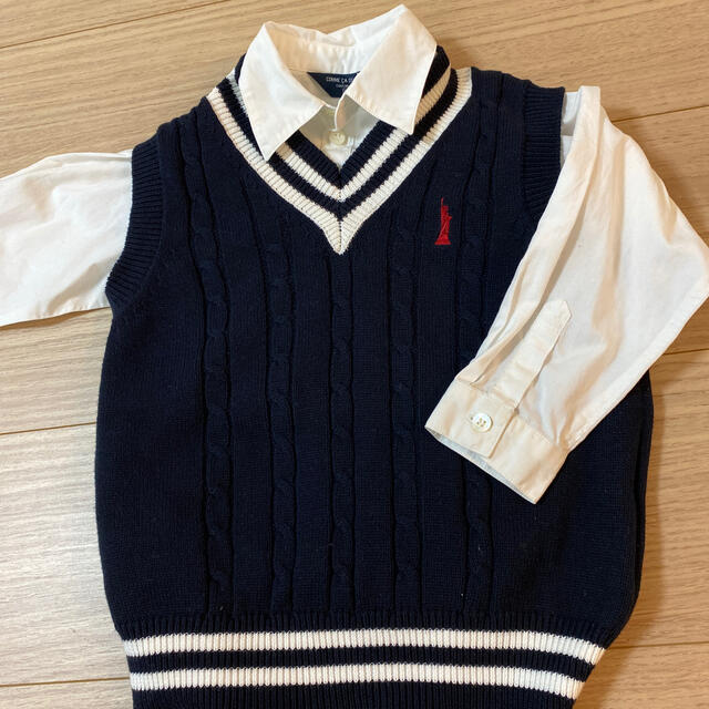 COMME CA DU MODE(コムサデモード)のコムサデモード　白シャツ　90 キッズ/ベビー/マタニティのキッズ服男の子用(90cm~)(ブラウス)の商品写真