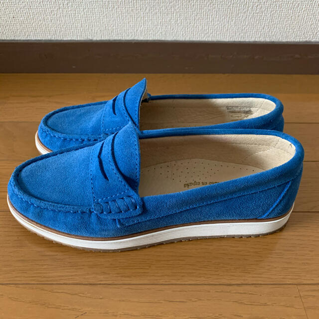 ローファー　ブルー レディースの靴/シューズ(ローファー/革靴)の商品写真