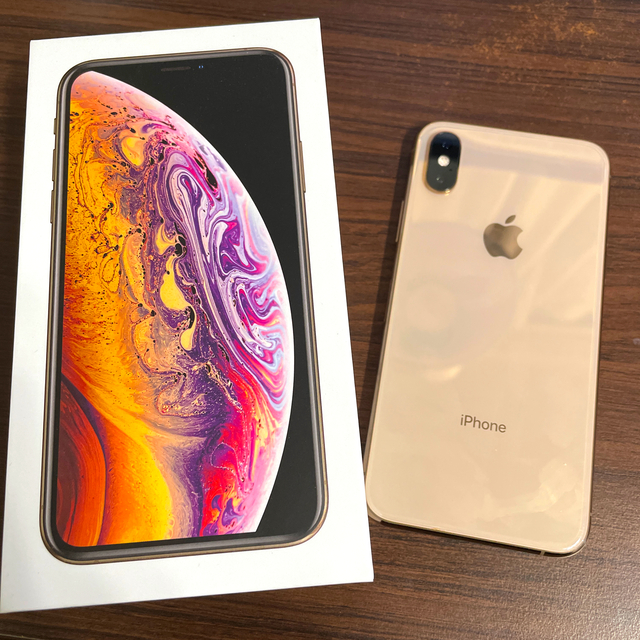 iPhone Xs 64GB SIMフリー ゴールドスマホ/家電/カメラ