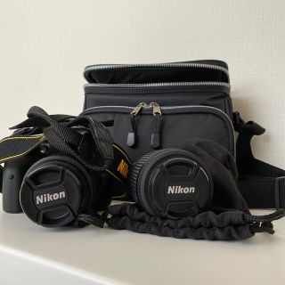 ニコン(Nikon)の【再値下げしました】Nikon 一眼レフカメラ&望遠レンズ（ショルダーバック付）(デジタル一眼)